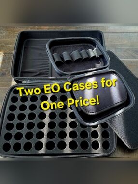 Two for One! Large & Small Black Essential Oil Organizers with Foam Insert